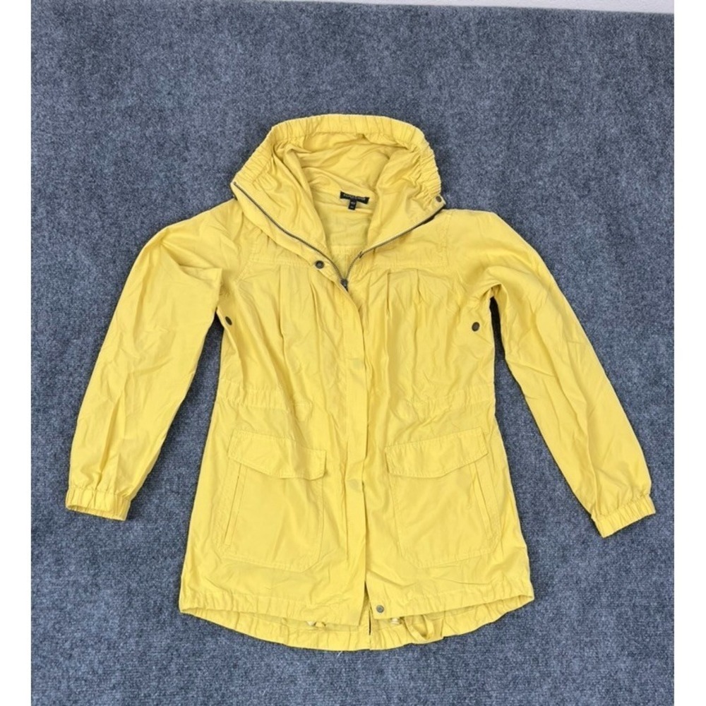 Eileen Fisher Petite Yellow Womens‎ High Collar windbreaker Jacket Size. SP